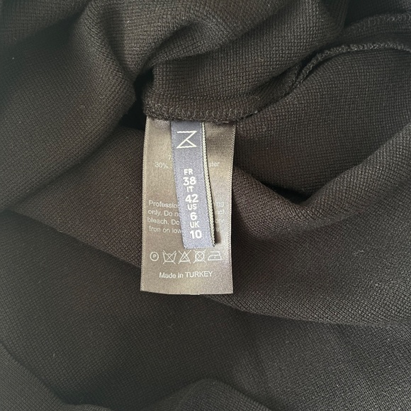 ZEYNEP ARCAY MINI BLACK DRESS LONG SLEEVE SIZE 6 - Picture 6 of 7